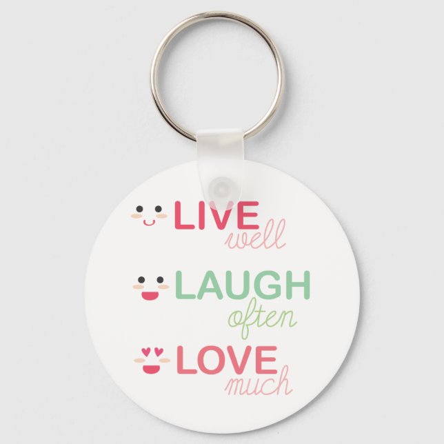 Live-Laugh-Liebe Schlüsselanhänger (Vorderseite)