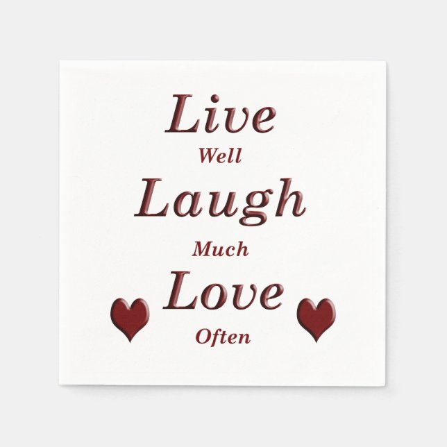 Live-Laugh-Liebe Serviette (Vorderseite)