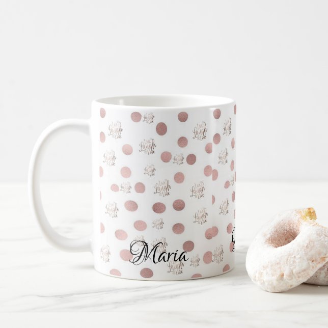 Live-Laugh-Liebe-Tasse Kaffeetasse (Mit Donut)