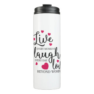 Live-Laugh-Liebe Thermosbecher
