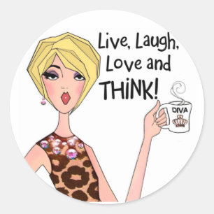 "LIVE, LAUGH, LIEBE und DENKE!" DIVA Stickers