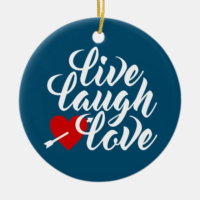 Live-Laugh-Liebe Valentine Calligraphy | Ornament (Vorne)