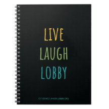 Live Laugh Lobby-Notebook - Cartoon schreiben