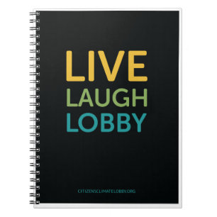 Live Laugh Lobby-Notebook - Schwarz Notizblock