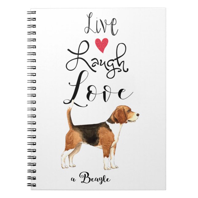 Live Laugh Love a Beagle Carnet (Devant)