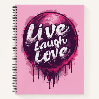 Live Laugh Love Carnet - Gratitude & Créativité