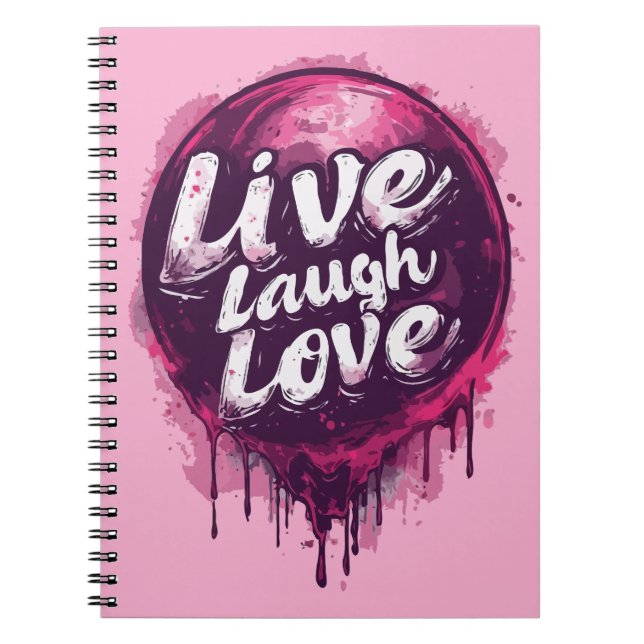Live Laugh Love Carnet - Gratitude & Créativité (Devant)