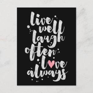 Live Laugh Love - Carte Inspirative