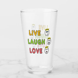 Live Laugh Love Glas