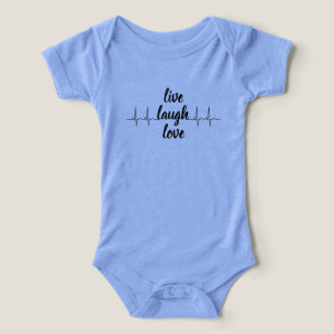 Live Laugh Love Herzschlag Baby Body – Blaues Baum