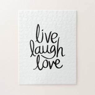Live Laugh Love – Klassische Inspirierende Typogra