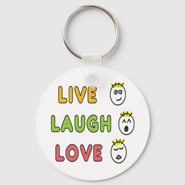 Live Laugh Love Schlüsselanhänger (Vorderseite)