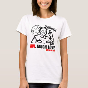 Live Laugh Love Zitat Ästhetischer Text T-Shirt
