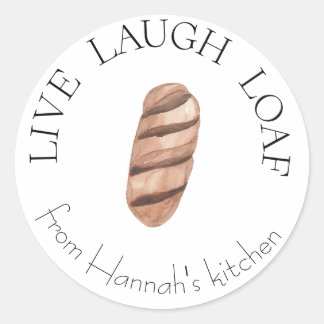 Live Laugh Pain de pain Le Étiquette de Baker