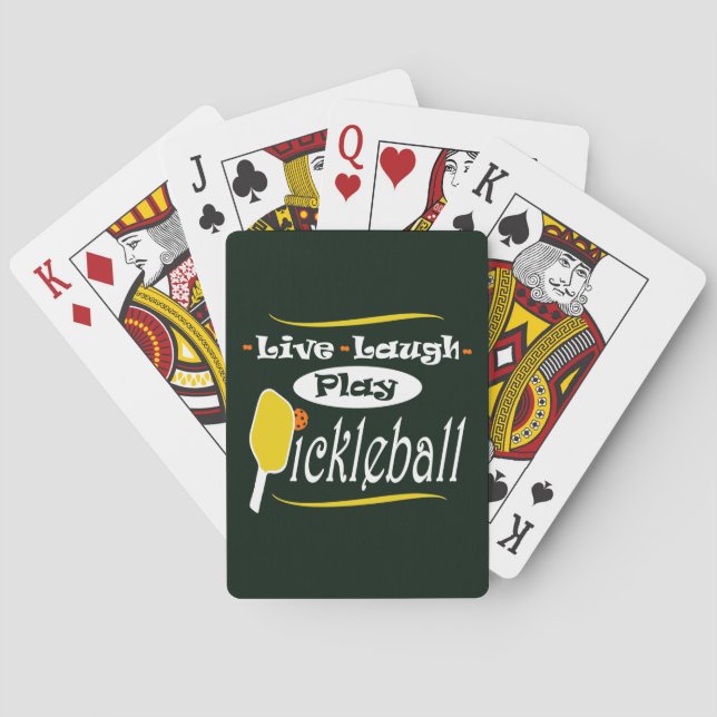 Live Laugh Play Pickleball Spielkarten (Rückseite)