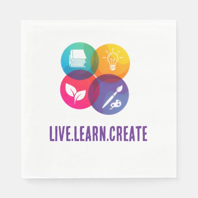 Live.Learn.Create Serviette (Vorderseite)
