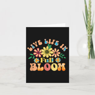 Live-Leben in voller Blüte Inspiration positive Mo Karte