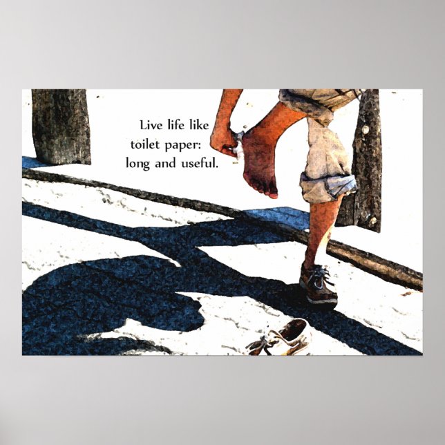 Live-Leben wie Toilettenpapier Poster (Vorne)