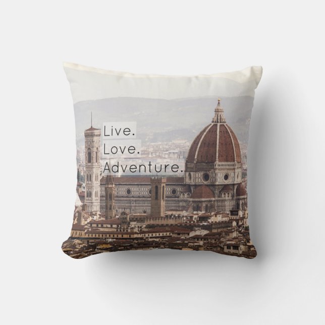 Live Liebe Abenteuer Florenz Kissen (Vorderseite)