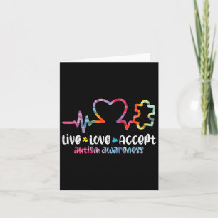 Live-Liebe Akzeptieren Autismus Bewusstsein Mama V Karte