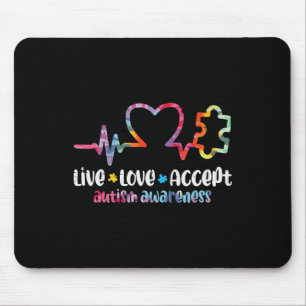 Live-Liebe Akzeptieren Autismus Bewusstsein Mama V Mousepad