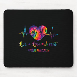 Live-Liebe Akzeptieren Autismus Sensibilisierung G Mousepad