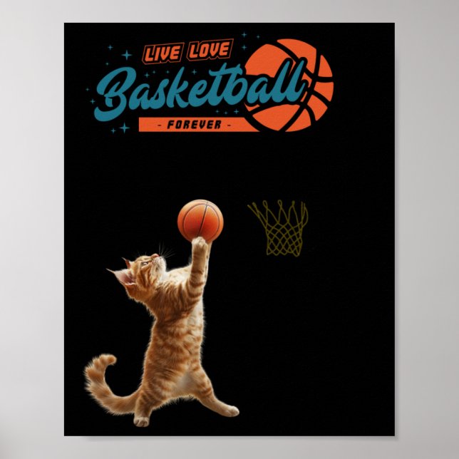 Live Liebe Basketball für immer Poster (Vorne)