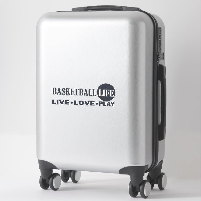 Live-Liebe Basketballspielen Aufkleber (Koffer)
