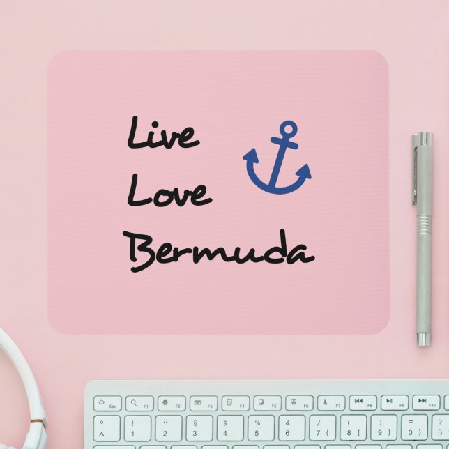 Live-Liebe Bermuda-Skripttext mit Anchor Mousepad (Von Creator hochgeladen)