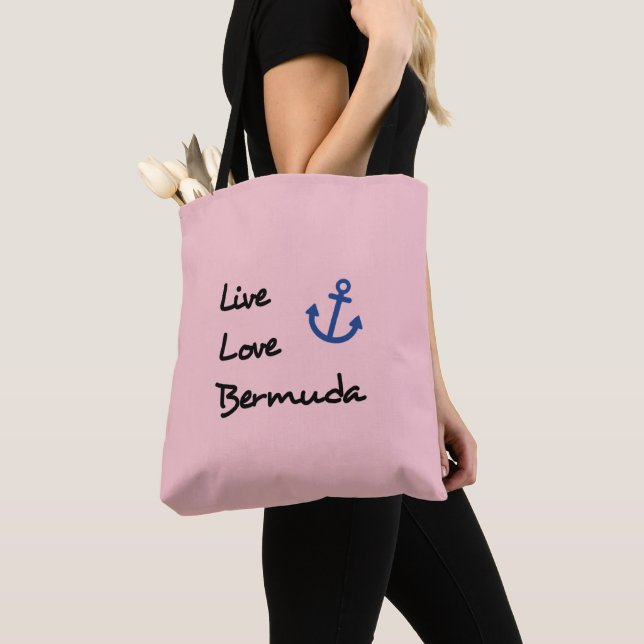 Live-Liebe Bermuda-Skripttext mit Anchor Tasche (Von Nahem)