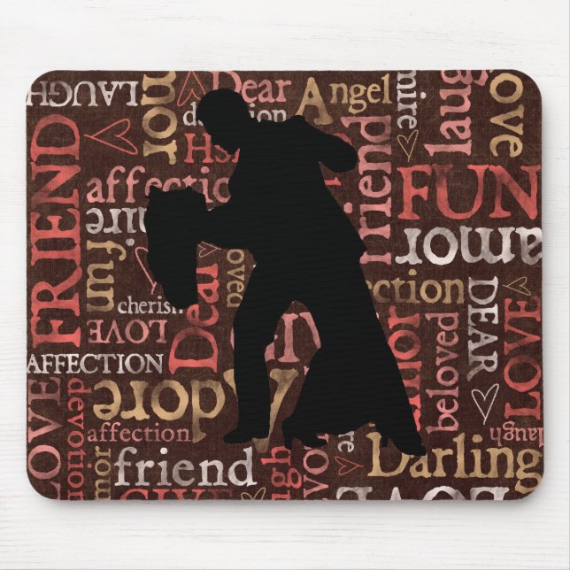 Live Liebe Dance - Ballroom Couple Mousepad (Vorne)