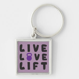 Live, Liebe, Fitness Lift Schlüsselanhänger