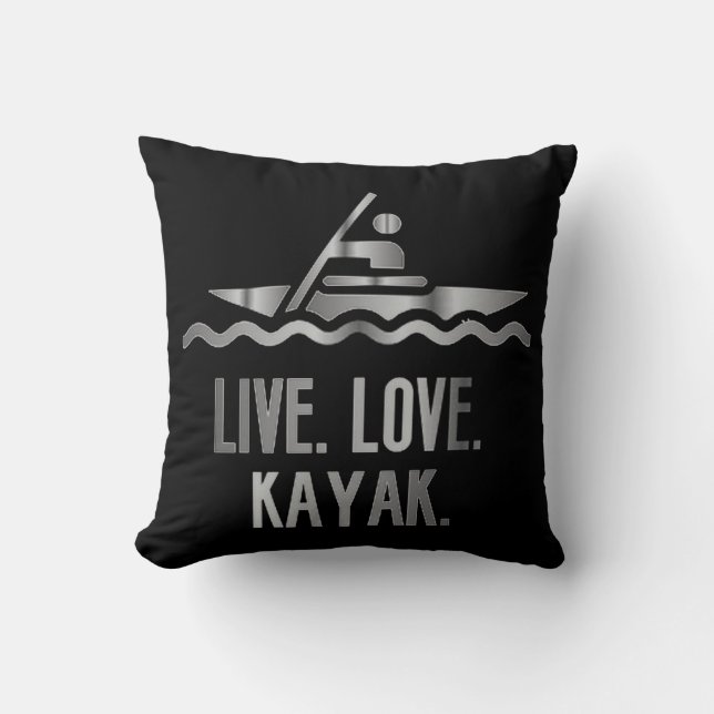 Live Liebe Kajak Kissen (Vorderseite)