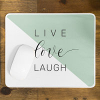 Live-Liebe Lächeln positive Motivation Mint Zitat