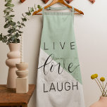 Live-Liebe Lächeln positive Motivation Mint Zitat Schürze<br><div class="desc">Live-Liebe Lächeln positive Motivation Mint Zitat</div>