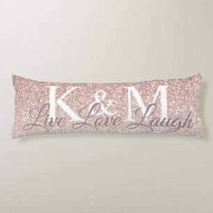 Live-Liebe lachen mit Coupons Initial Body Pillow Seitenschläferkissen