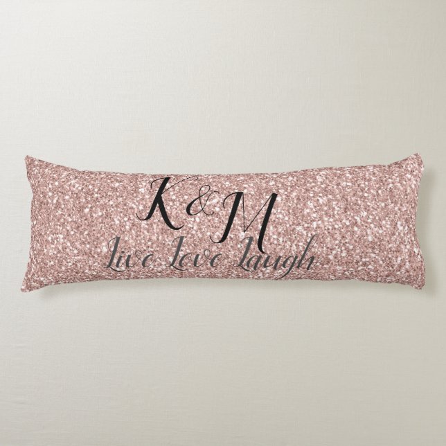 Live-Liebe lachen mit Coupons Initial Body Pillow Seitenschläferkissen (Vorderseite)