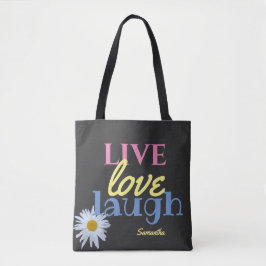 Live-Liebe Lachspass in Schwarz Tasche