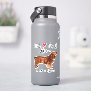 Live-Liebe lacht ein Feldspanel Vinyl Sticker
