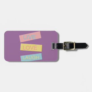 Live-Liebe lacht motivierend Grafikdesign Gepäckanhänger
