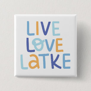 Live-Liebe Latke Hanukkah Design Button