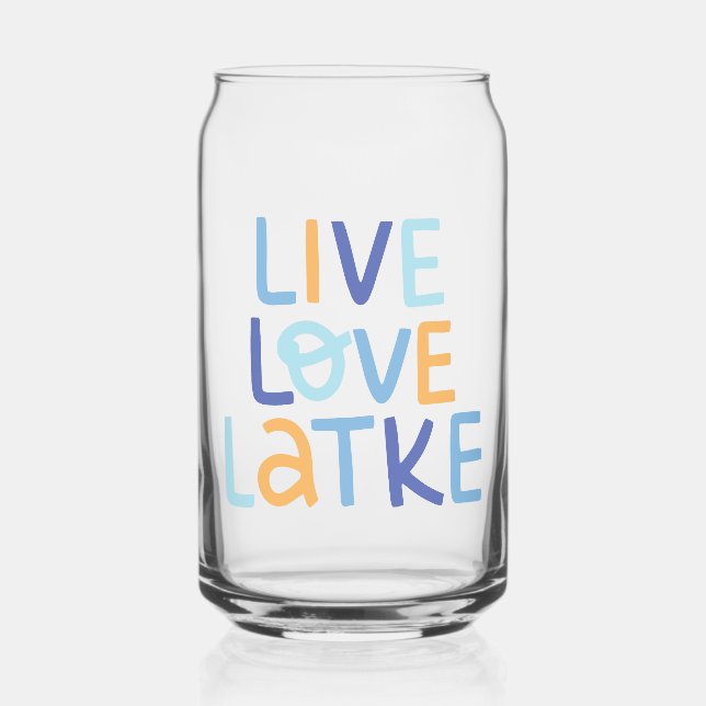 Live-Liebe Latke Hanukkah Design Dosenglas (Vorderseite)