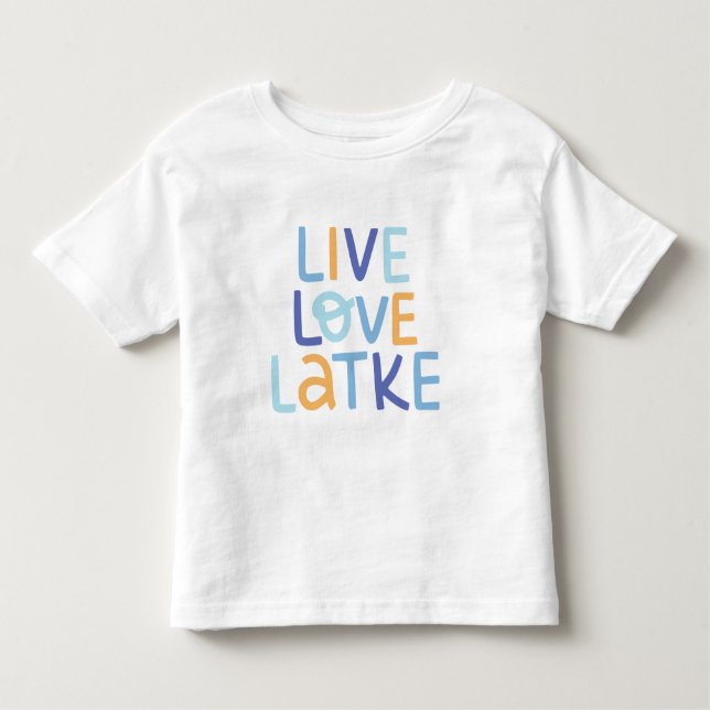 Live-Liebe Latke Hanukkah Design Kleinkind T-shirt (Vorderseite)