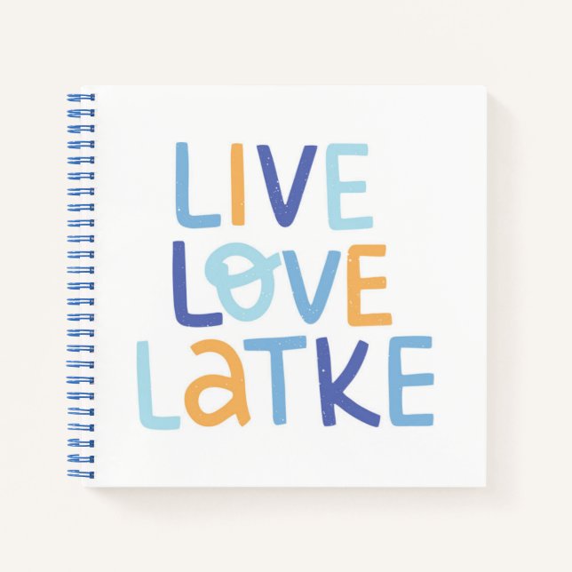 Live-Liebe Latke Hanukkah Design Notizbuch (Vorderseite)
