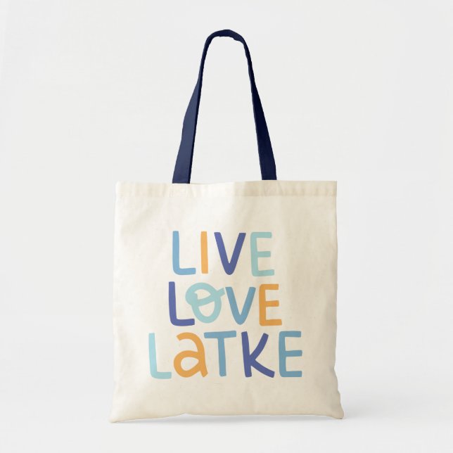 Live-Liebe Latke Hanukkah Design Tragetasche (Vorne)