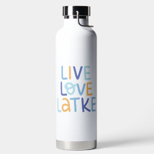 Live-Liebe Latke Hanukkah Design Trinkflasche