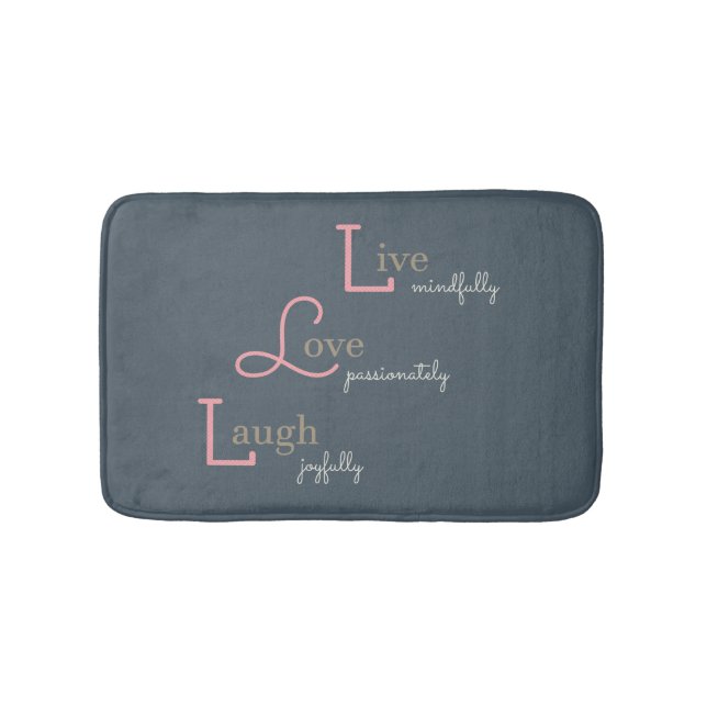 Live Liebe Laugh Badematte (Vorderseite)