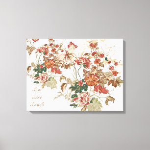 LIve Liebe Laugh Floral Butterfly Wall Art Leinwanddruck