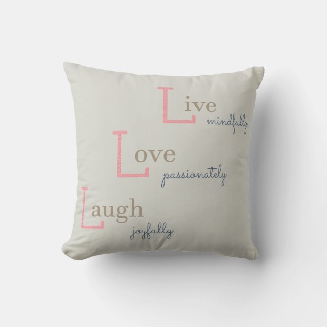 Live Liebe Laugh Kissen (Vorderseite)