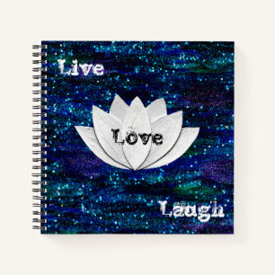 Live-Liebe Laugh Lotus Blume Galaxy Notebook Notizbuch